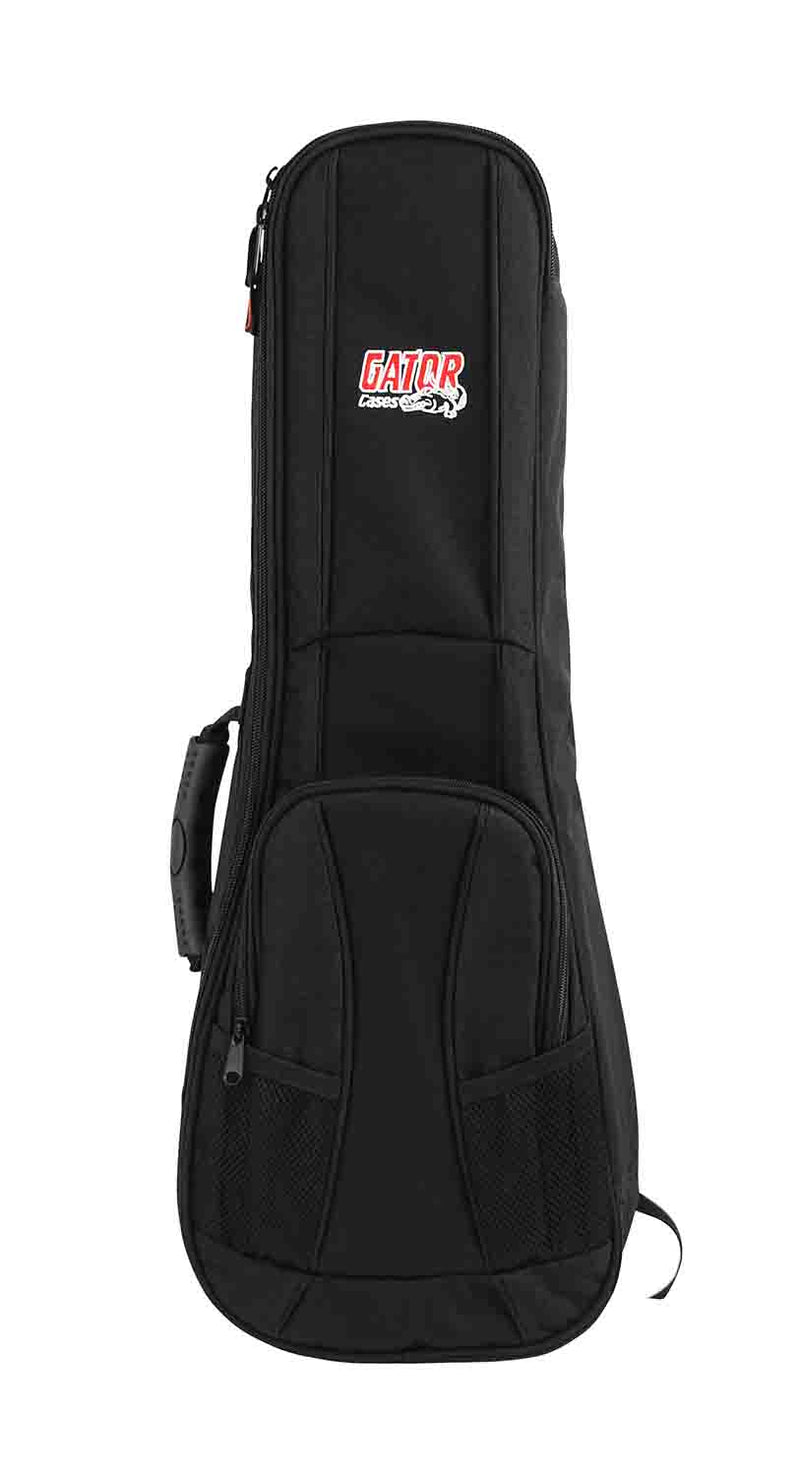 Gator Cases GB-4G-UKE CON 4G Style DJ Gig Bag for Concert Style Ukulele with Adjustable Backpack Straps - Hollywood DJ