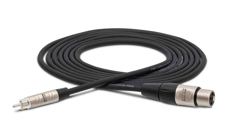 Hosa HXR-003, XLR3F to RCA Unbalanced Interconnect Cable - 3 Feet - Hollywood DJ