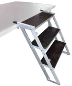 ProX XSQ-ST3 StageQ Heavy Duty Foldable 3 Step Unit with Rail - 18-28 Inch - Hollywood DJ