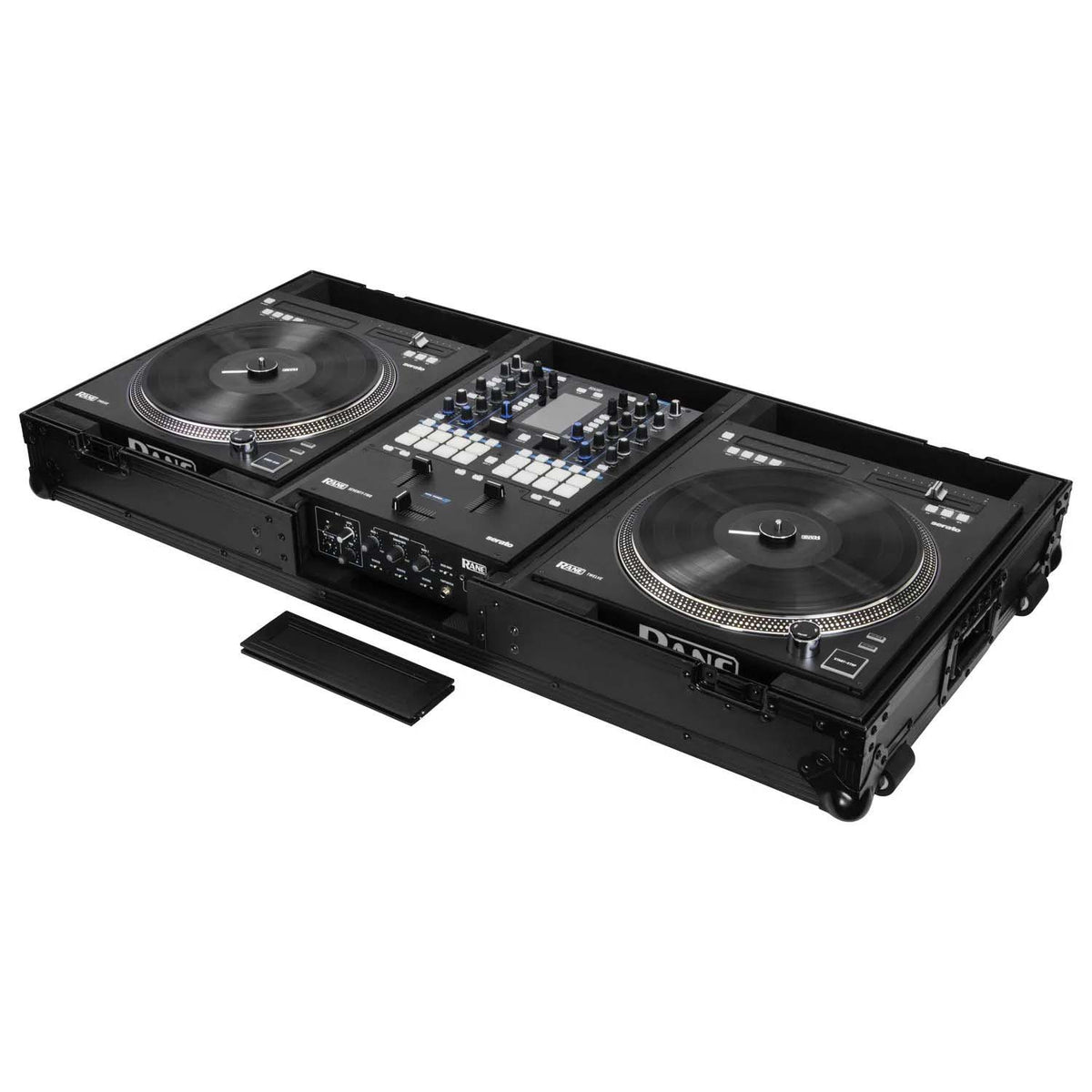 Open Box: Odyssey FZRANE1272WBL Two Battle Position Flight Coffin Case For Rane Seventy-Two And Rane Twelve Mixer - Hollywood DJ