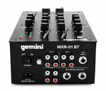 Gemini Sound MXR-01BT, 2-Channel Professional Dj Mixer with Bluetooth Input - Hollywood DJ