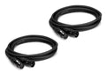 Hosa HMIC-025 Pro Microphone Cable, REAN XLR3F to XLR3M (25 Feet) - 2 Pack - Hollywood DJ