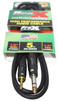 Prox XC-MS05 Balanced TRS-M Mini 1/8" to TRS-M High Performance Audio Cable - 5 Feet - Hollywood DJ