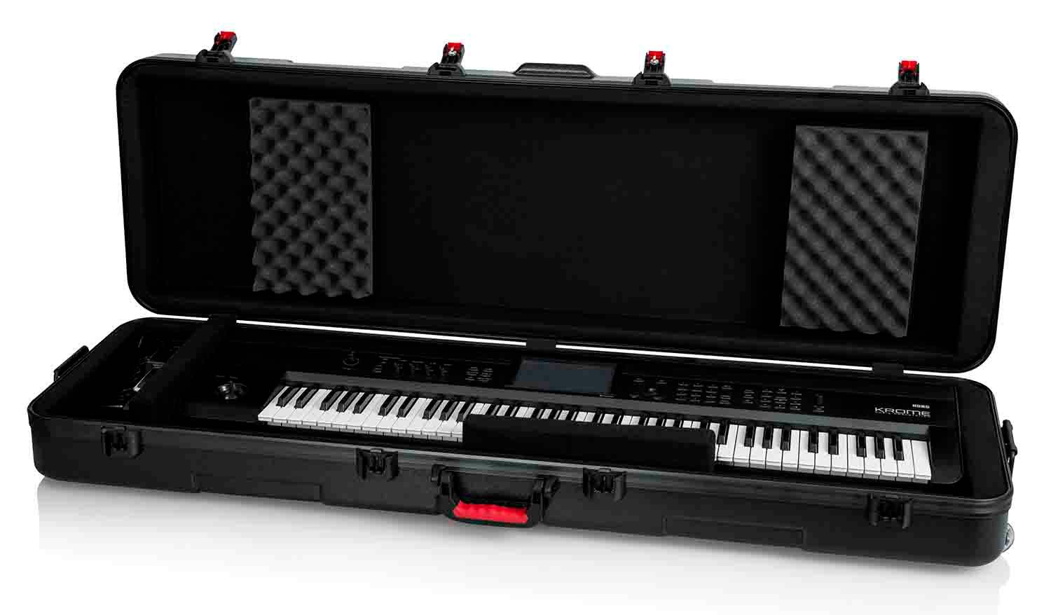 Gator Cases GTSA-KEY88SL Keyboard Case for Slim 88-note Keyboards with Wheels - Hollywood DJ