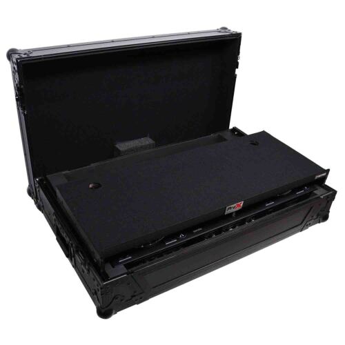 B-Stock: ProX XS-DDJREV7WLTBL DJ Flight Case for Pioneer DDJ-REV7 Digital Controller with Sliding Laptop Shelf and Wheels - Black Finish - Hollywood DJ