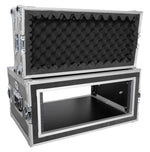 ProX T-4RSP14, 4U Vertical Shockproof Effects Rack 14" Depth Rail to Rail with Handles - Hollywood DJ