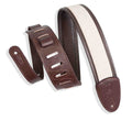 Levy's Leathers MHG2-DBR 2.5” Hemp Guitar Strap with Supple Padding Wrapped in Garment Leather. - Hollywood DJ