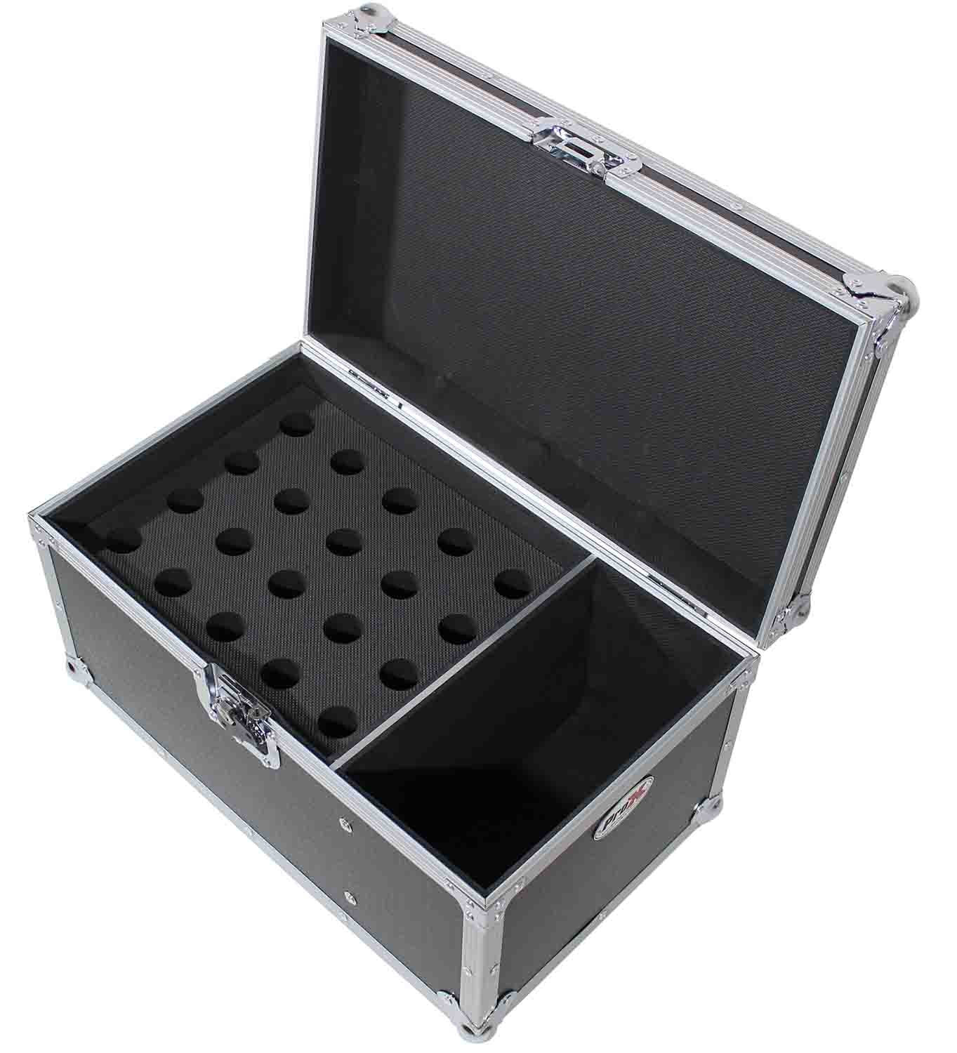 ProX XS-MIC20S Microphone Case Holds 20 Handhelds with Side Storage - Hollywood DJ