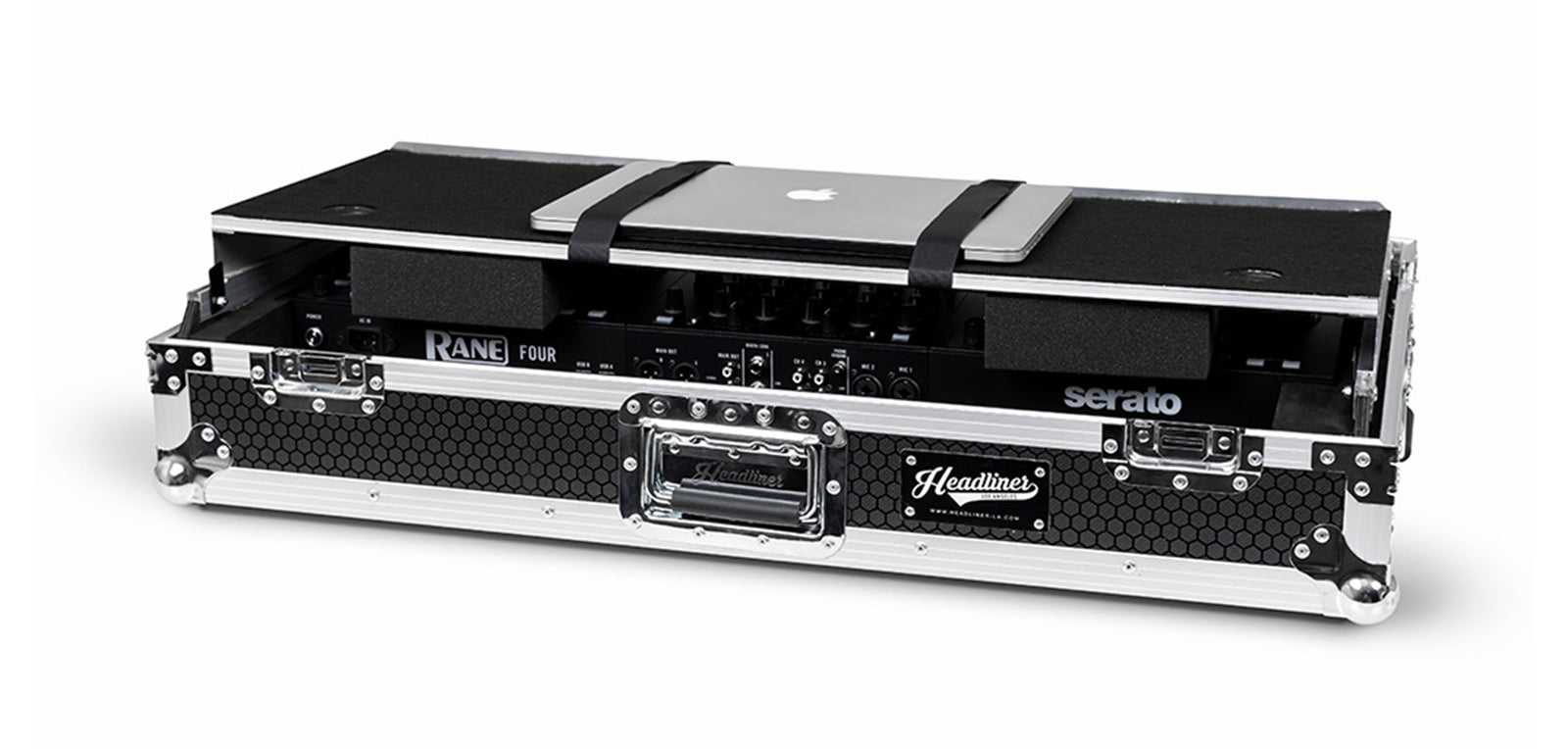 Headliner HL10014 Flight Case for Rane Four with Laptop Platform and Wheels - Hollywood DJ