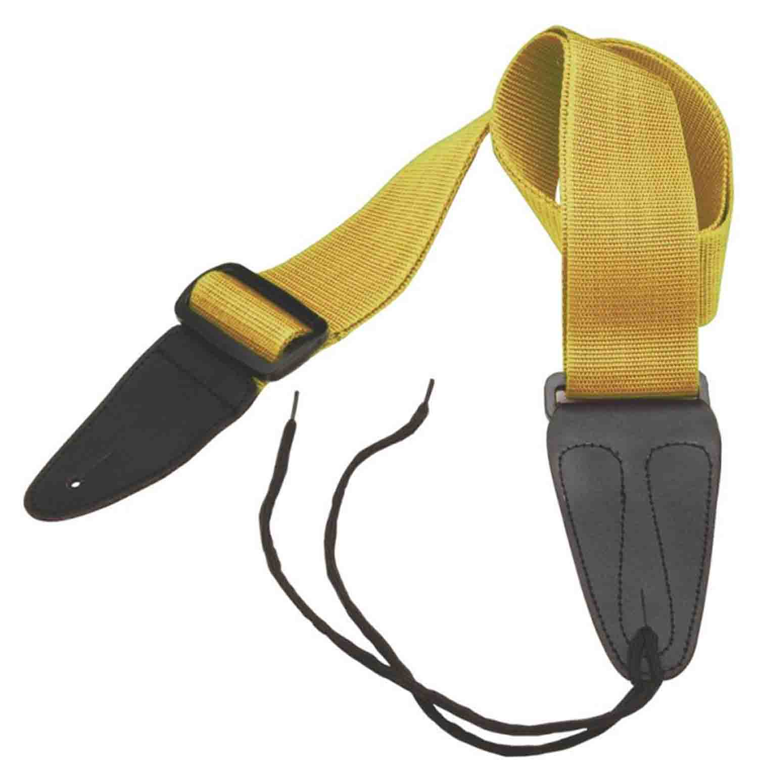 On Stage GSA10YW Guitar Strap with Leather Ends - Hollywood DJ