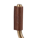 Levy's Leathers LVY-FGHNGR-BRBN Brass Forged Guitar Hanger with Brown Leather - Hollywood DJ