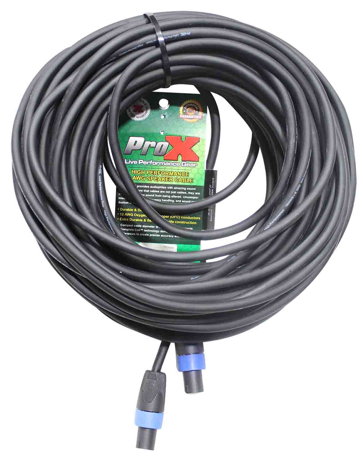 Prox XC-SS100 SpeakOn to SpeakOn 12AWG High Performance Speaker Cable - 100 Feet - Hollywood DJ