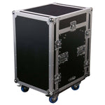 Odyssey FZ1112W 11U Top Slanted 12U Vertical Pro Combo Rack with Casters - Hollywood DJ