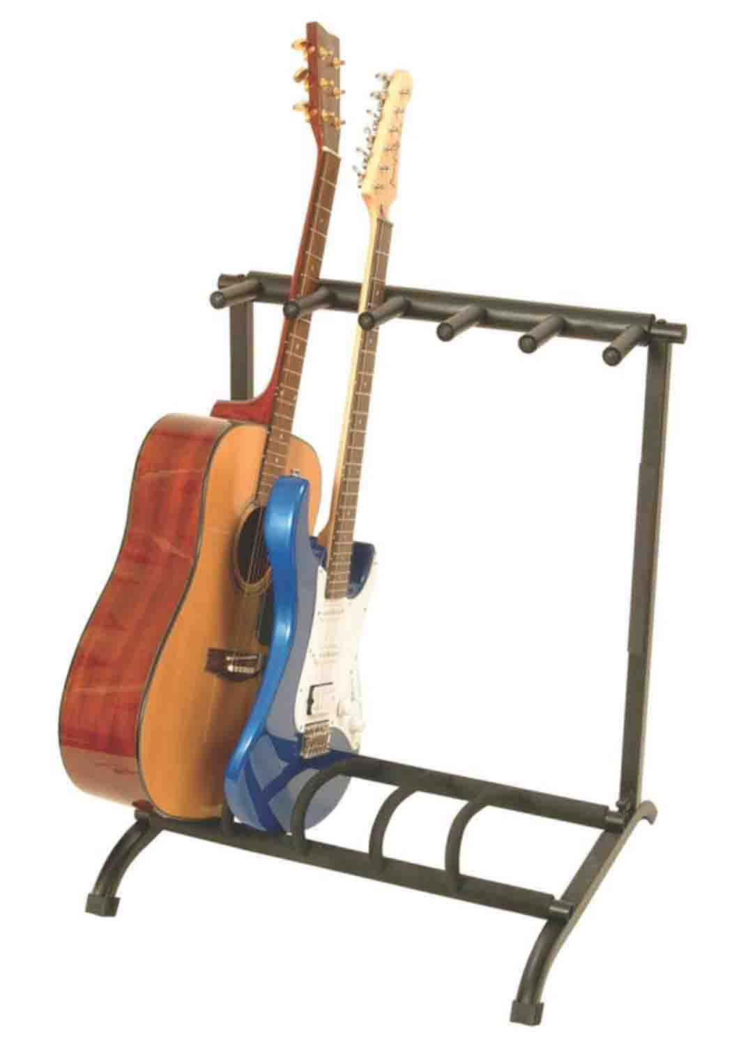 OnStage GS7561 Five-Space Foldable Multi-Guitar Rack - Hollywood DJ