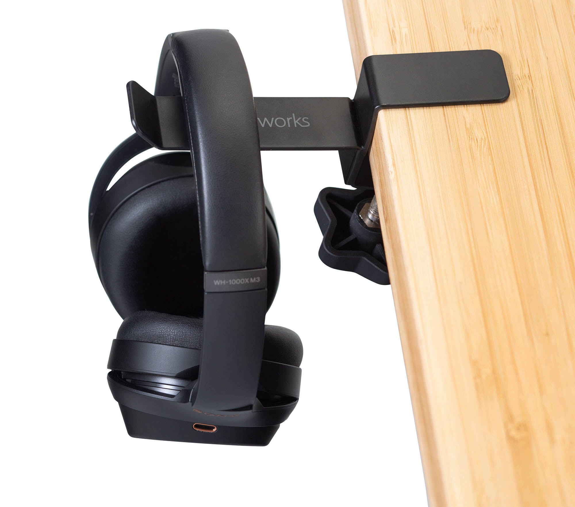 Gator Frameworks GFW-HP-HANGERDESK Headphone Hanger Clamps With Desktop Edge - Hollywood DJ