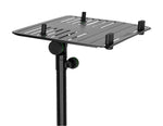 Gravity LTS T 02 B, Universal Laptop Stand with Adjustable Holding Pins and Steel Base - Black - Hollywood DJ