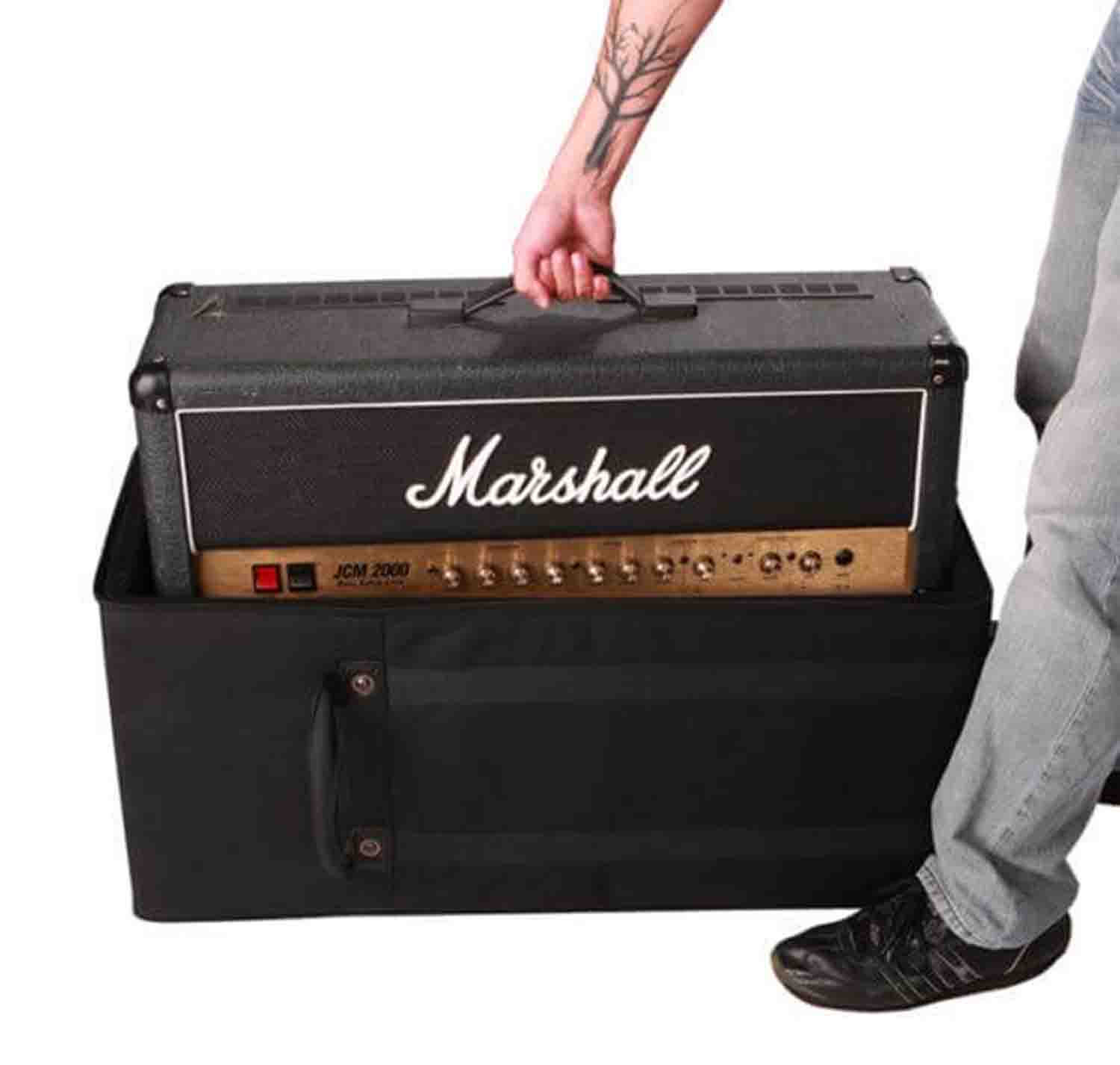 Gator Cases G-901 Amp Wooden Case with Wheels and Tow Handle for Amp Heads - Hollywood DJ