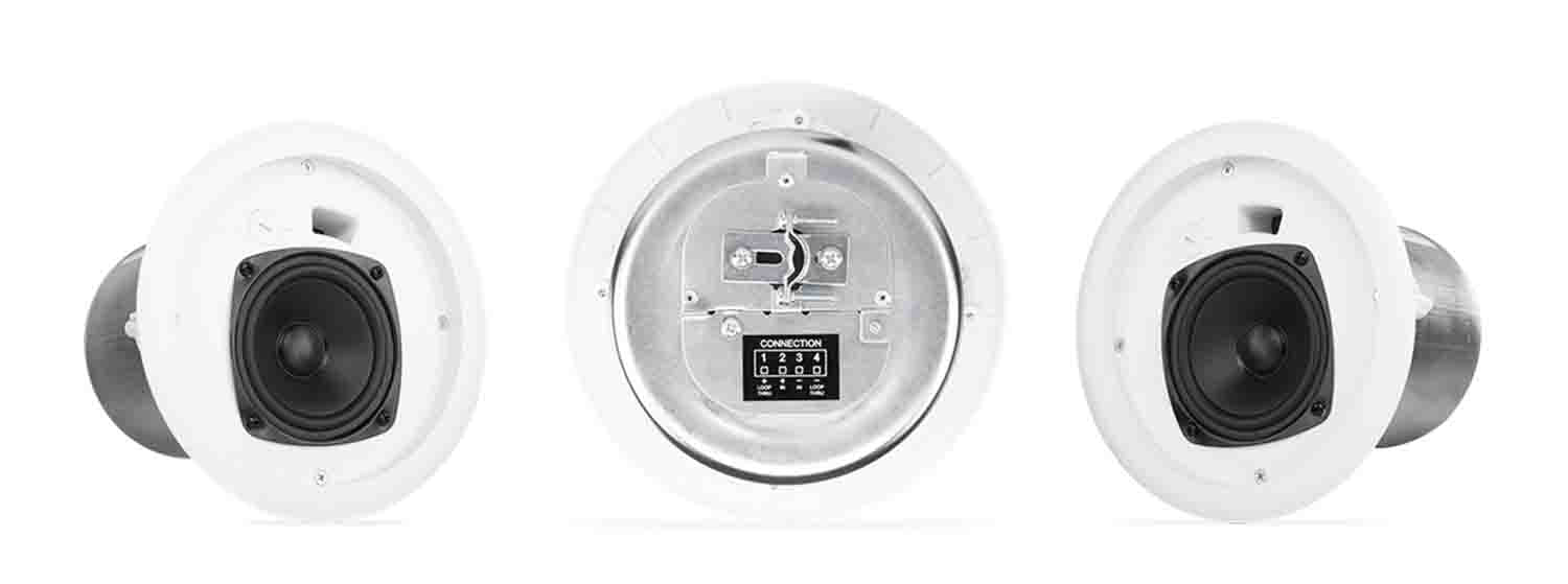 B-Stock: QSC AC-C4T Acoustic Coverage Series AC-C4T 4" Ceiling-Mount Loudspeakers - Hollywood DJ