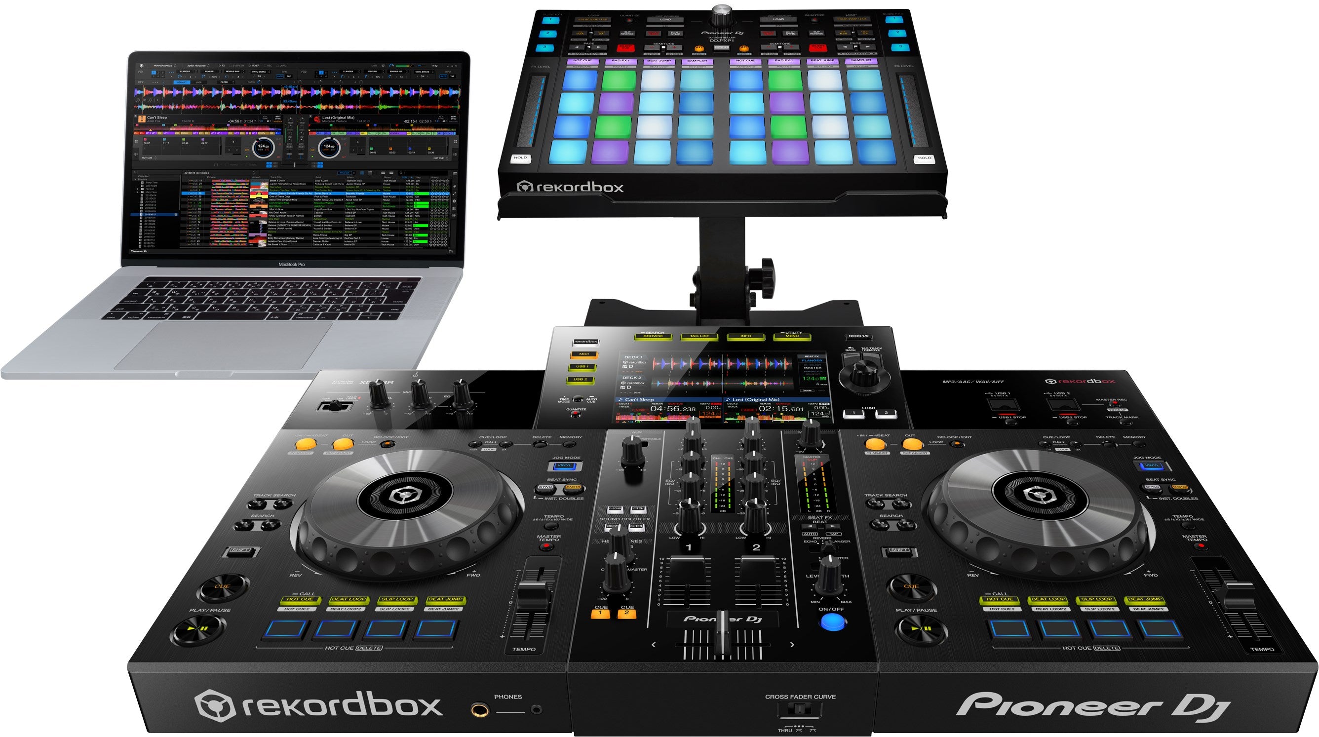 Magma DJ Package MGA40982 DJ Workstation Case w Pioneer XDJ-RR DJ Controller & Rekordbox DJ Software - Hollywood DJ