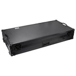 Odyssey FZGSLBM12WRBL Black Low Profile 12″ Format DJ Mixer and Two Battle Position Turntables Flight Coffin Case with Wheels and Glide Platform - Hollywood DJ