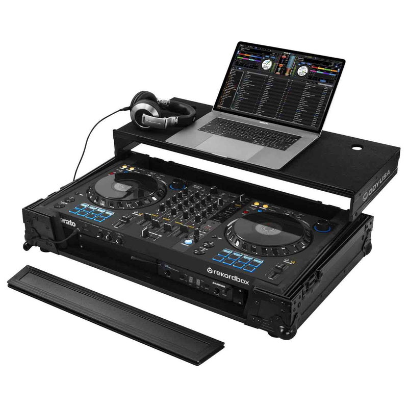 Odyssey FZGSDDJFLX61BL ATA 1U Flight Case for Pioneer DDJ-FLX6 DJ Controller - Black - Hollywood DJ