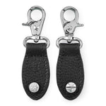 Levy's Leathers TPCS03-BLK Pair of Handbag Guitar Strap Converters with Chrome Hardware - Black - Hollywood DJ