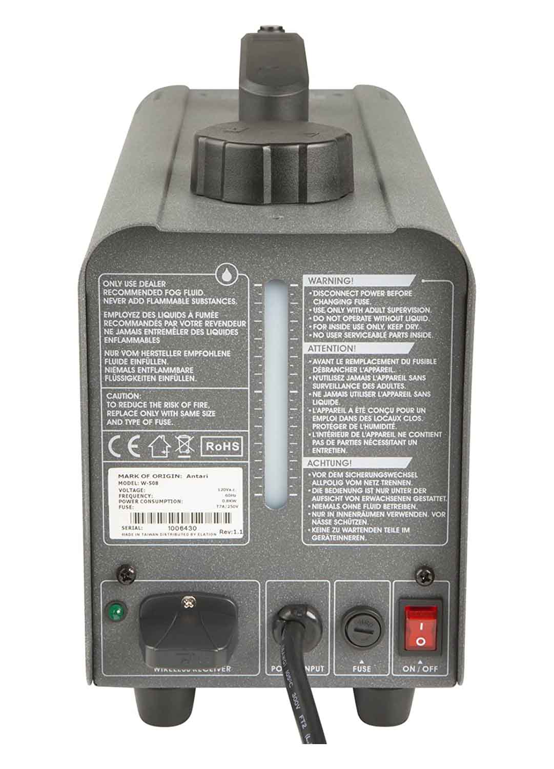 Antari W-508 800W Fog Machine with Wireless Control System - Hollywood DJ