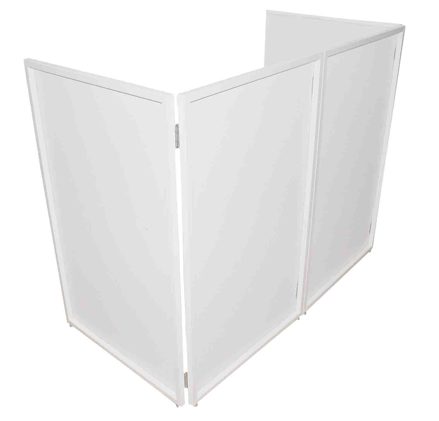 ProX XF-4X3048W MK2 Four Panel Collapse and Go DJ Facade With White Frame and Carry Bag - Black and White Scrims - Hollywood DJ