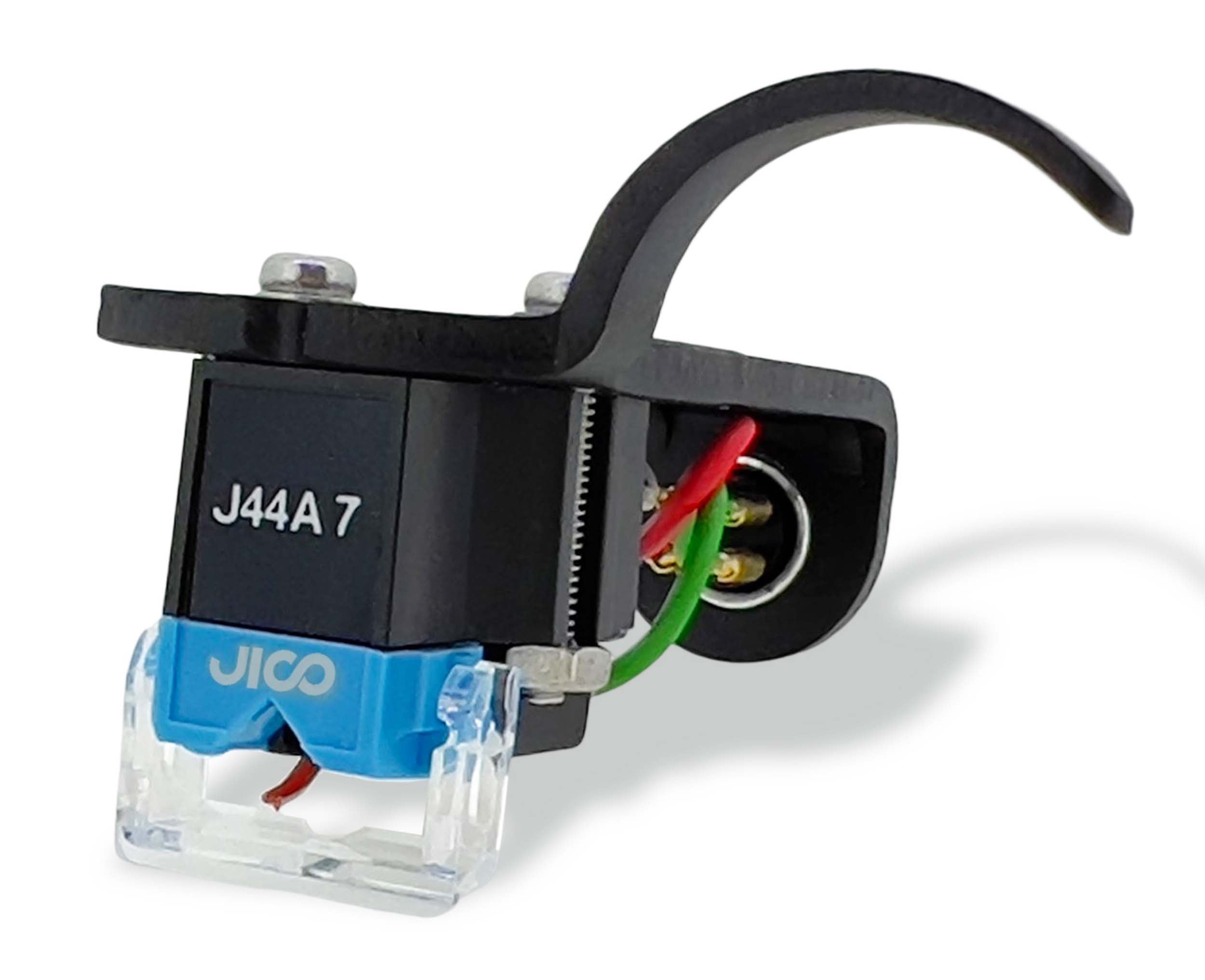 Jico J-AAC0612, Omnia J44A 7 DJ Improved SD Cartridge Mounted on Black Head Shell Jico