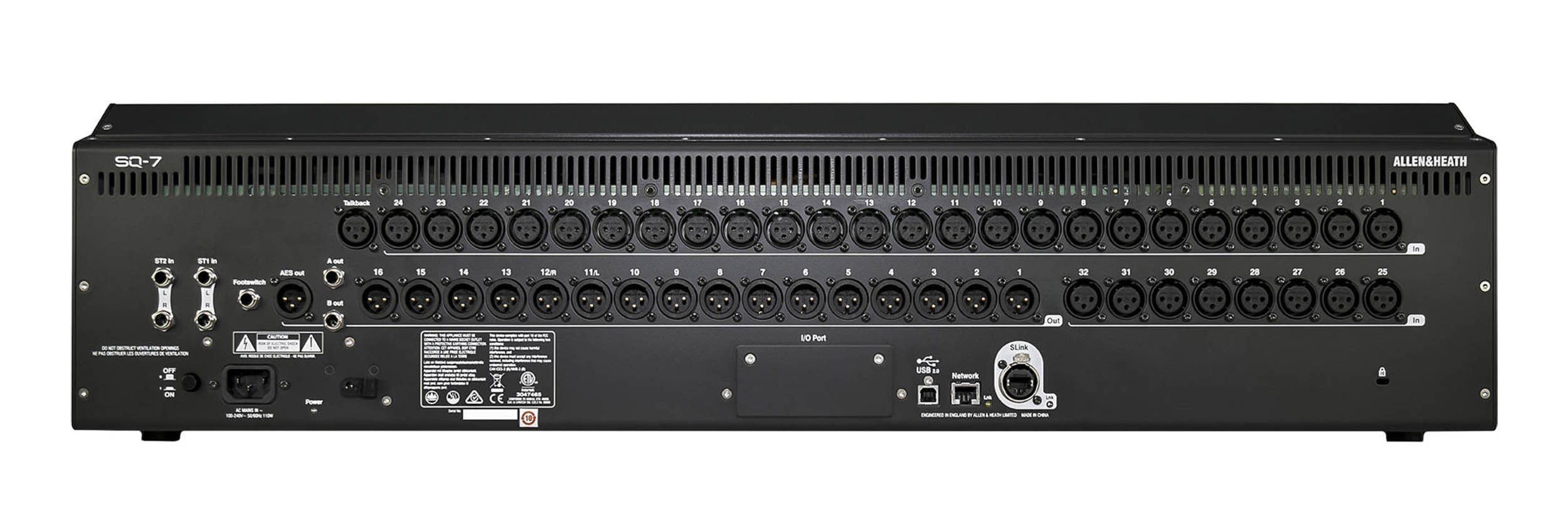 Allen & Heath AH-SQ-7 48-Channel and 36-Bus Digital Mixer with 32+1 Motorized Faders - Hollywood DJ