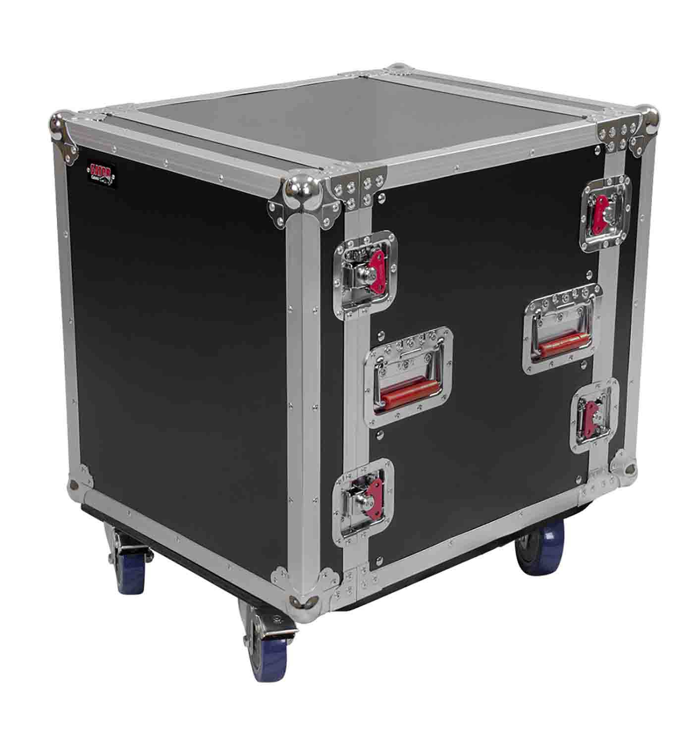 Gator Cases G-TOUR 12U CAST, 12U Standard Road Rack Case with Casters - Hollywood DJ