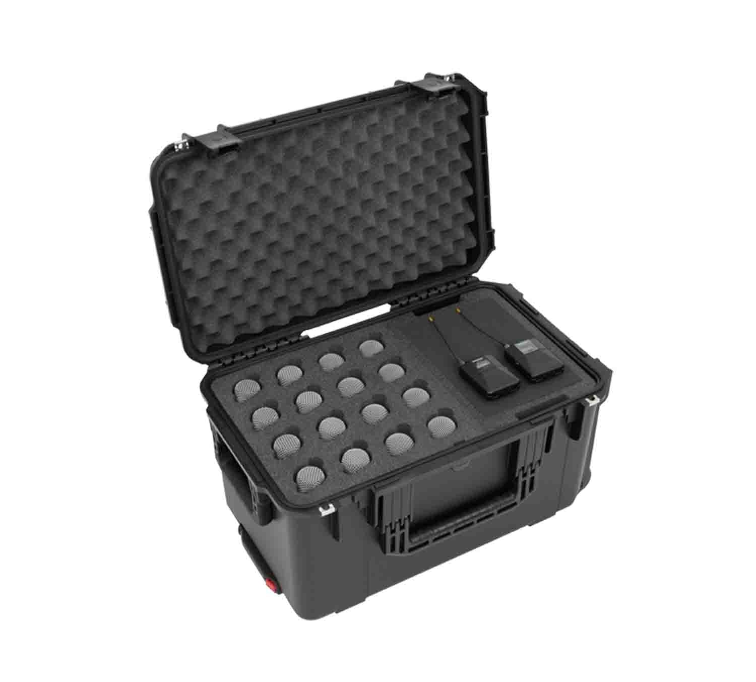 SKB Cases 3i-221312WMC iSeries Waterproof Case for 16 Wireless Microphones - Hollywood DJ