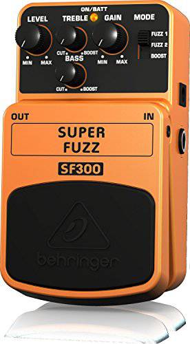 Behringer Super Fuzz SF300, 3-Mode Fuzz Distortion Effects Pedal - Hollywood DJ