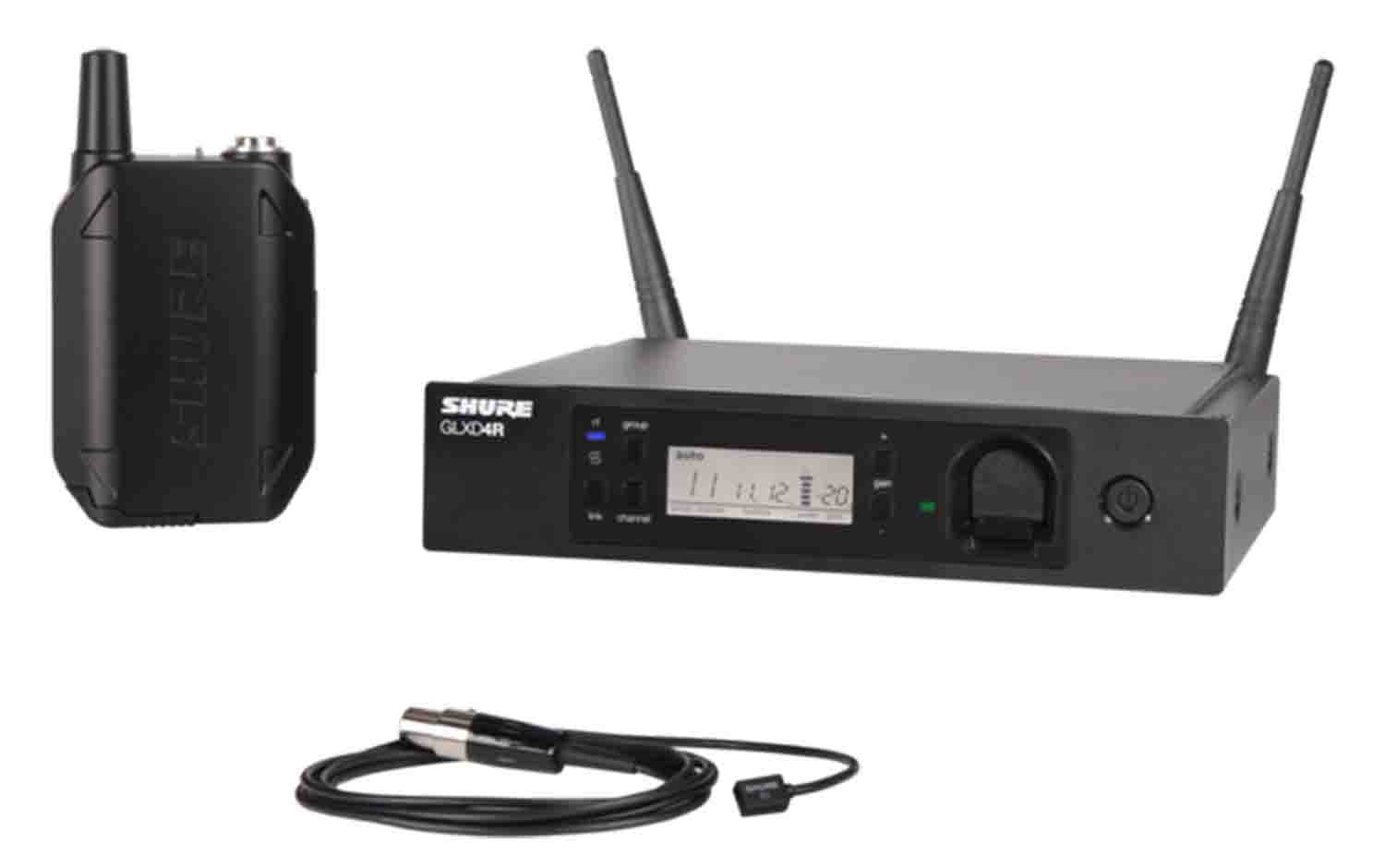 Shure GLXD14R93Z2 Advanced Digital Wireless Presenter System with WL93 Lavalier Microphone - Hollywood DJ