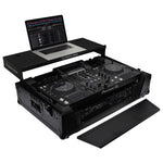 Odyssey FZGSXDJRX2W2BL DJ Flight Case for Black Pioneer XDJ-RX/XDJ-RX2 with 2U Rack Space And Glide Platform - Hollywood DJ