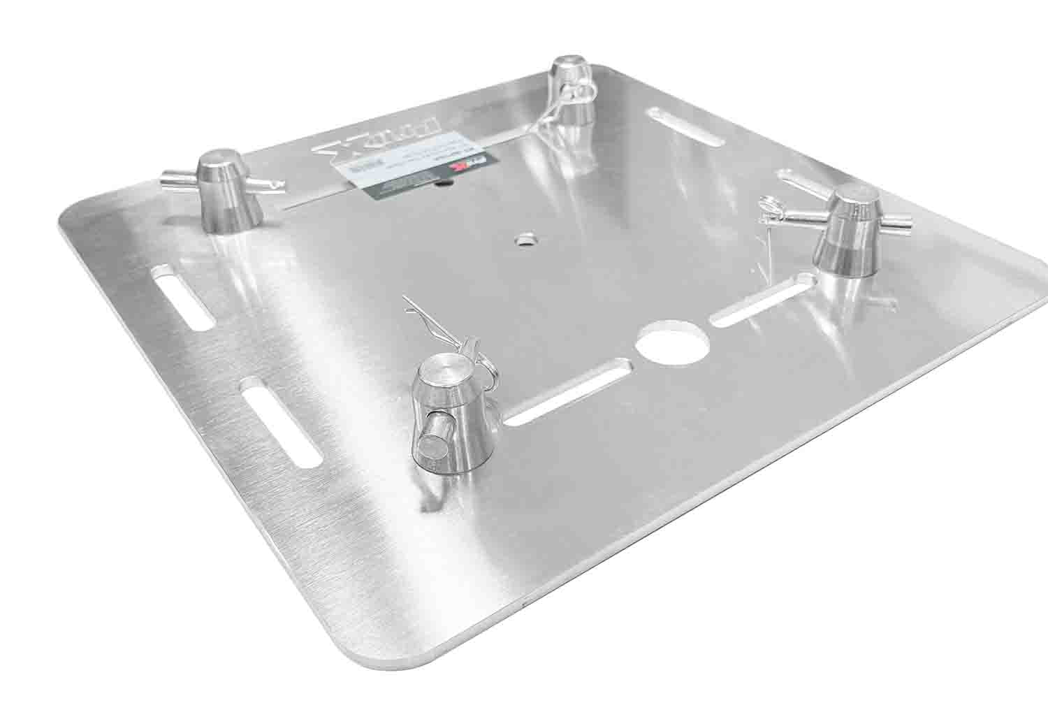ProX XT-BP16A X2 Pack of Two 16-Inch Aluminum 6mm Truss Base Plates for F34 F32 F31 Conical Square Truss with Connectors - Hollywood DJ
