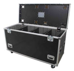 PROX XS-UTL246036W MK2 Heavy-Duty Truck Pack Utility Flight Case W-Divider and Tray Kit, W-4" Casters, 1/2 Inch Plywood - Hollywood DJ