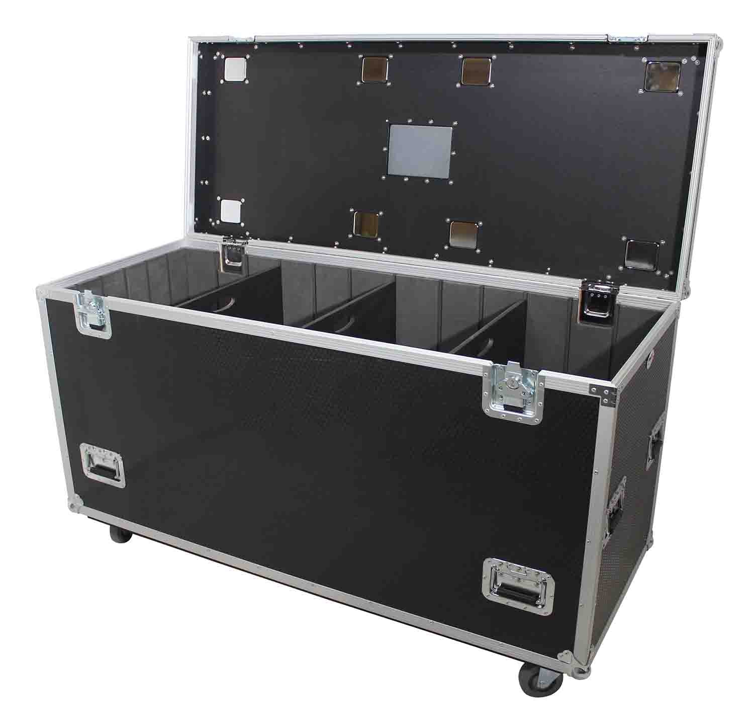 PROX XS-UTL246036W MK2 Heavy-Duty Truck Pack Utility Flight Case W-Divider and Tray Kit, W-4" Casters, 1/2 Inch Plywood - Hollywood DJ