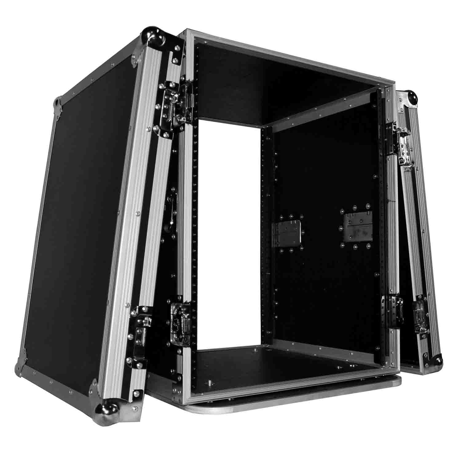 ProX T-14RSS24, 14U Space Amp Rack Mount ATA Flight Case, 24 Inch Depth W-Casters - Hollywood DJ