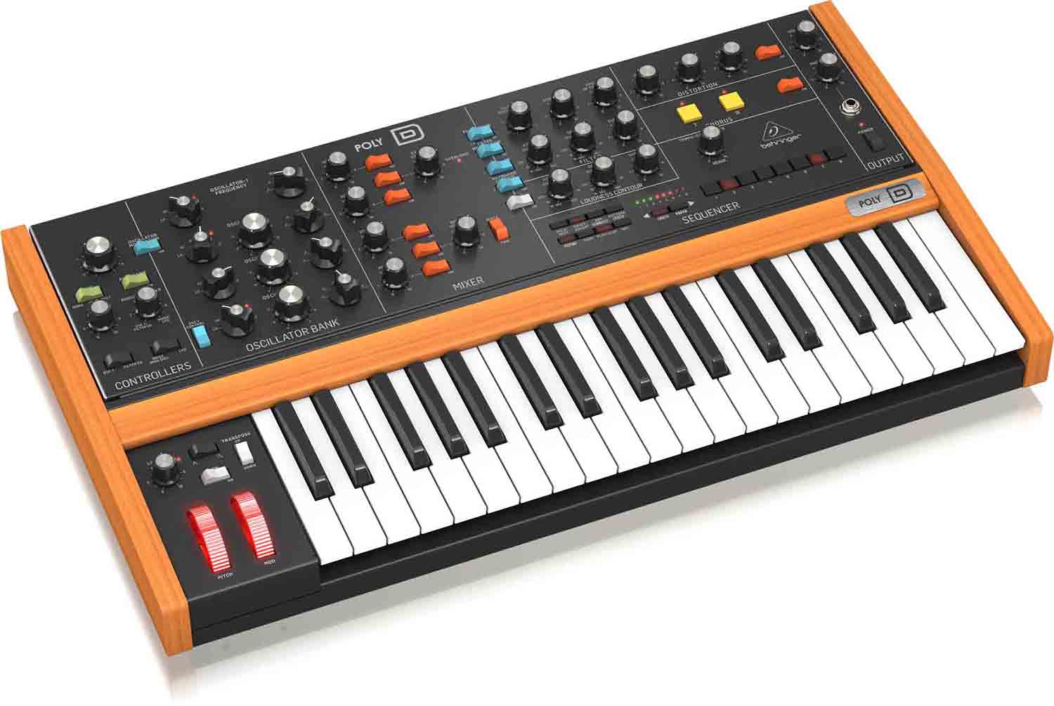 Open Box: Behringer POLY D, Full-Size 37 Keys Polyphonic Analog Synthesizer - Hollywood DJ