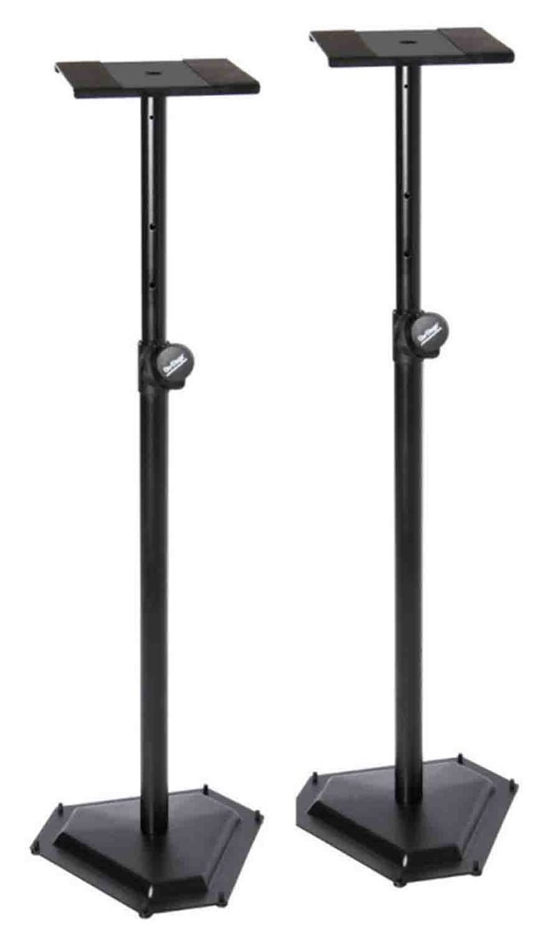 Onstage SMS6600-P Hex-Base Monitor Stands - Black - Hollywood DJ