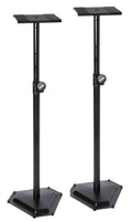 Onstage SMS6600-P Hex-Base Monitor Stands - Black - Hollywood DJ