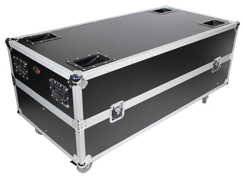 ProX X-RCF-NXL44AX2W Flight Case for 2 RCF NXL44-A Active 2 Way Column Array with 4 Inch Wheels - Hollywood DJ
