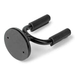 Levy's Leathers LVY-FGHNGR-BKBK Black Forged Guitar Hanger with Black Leather - Hollywood DJ