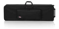 Gator Cases GK-88 Rigid EPS Foam Lightweight Case for 88 Note Keyboards with Wheels - Hollywood DJ