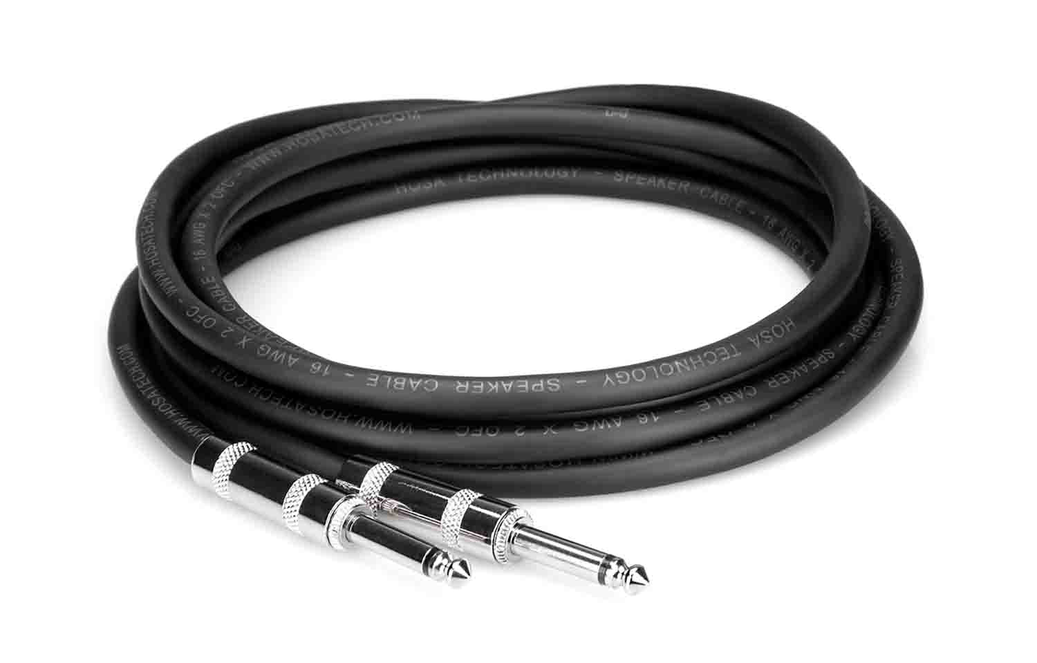 Hosa SKJ-615, 1/4" TS to TS Speaker Cable - 15 Feet - Hollywood DJ