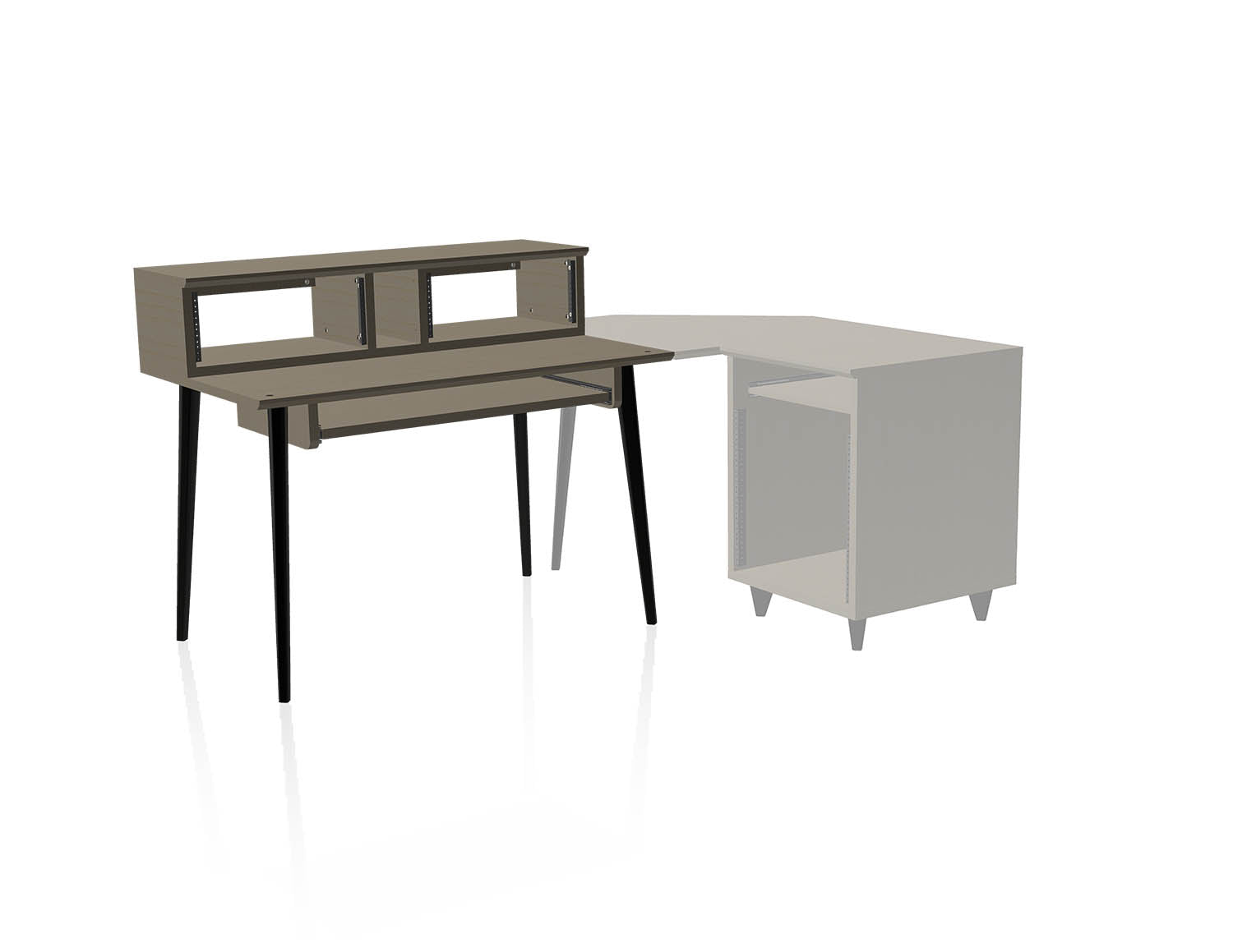 Gator Frameworks GFW-ELITEDESK-GRY Elite Series Furniture Main Desk in Driftwood - Grey - Hollywood DJ