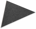 Intellistage ISTPC4, 4 Feet Carpeted Equilateral Triangle Platform - Hollywood DJ
