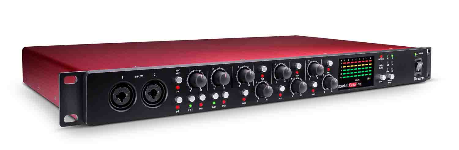 Focusrite Scarlett Octo Pre 8チャンネル scarlett-octopre-frontelevated