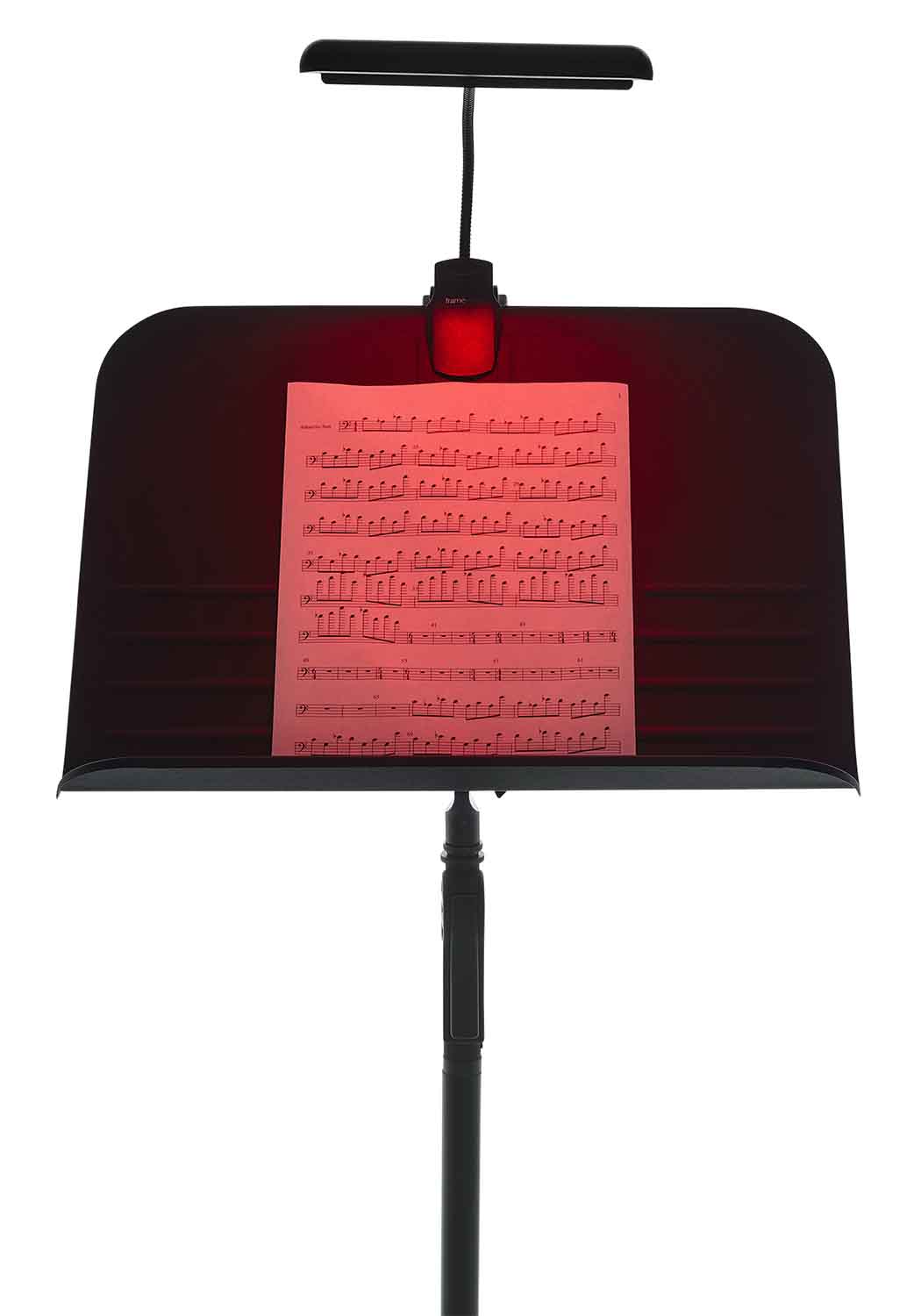 Gator Frameworks GFWMUSLEDR Clip-on Red LED Music Lamp with Adjustable Neck - Hollywood DJ